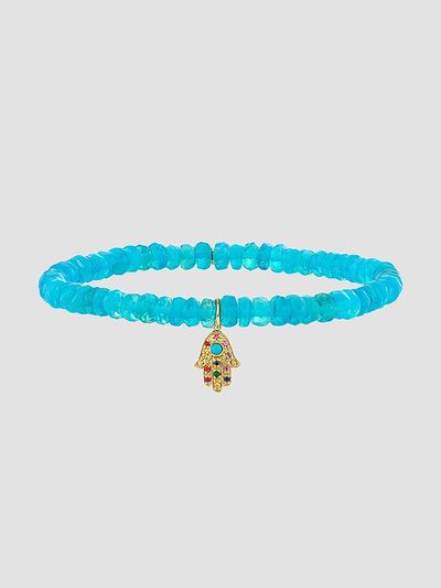 Sydney Evan Women's 14K Yellow Gold, Blue Ethiopian Opal & Multi-Gemstone Beaded Stretch Bracelet