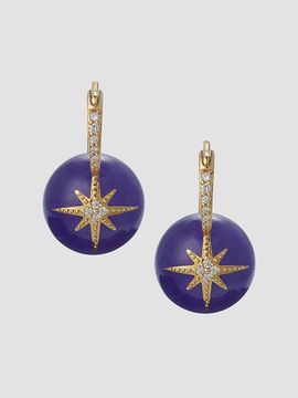 Sydney Evan Women's Cocktail 14K Yellow Gold, Tanzanite & 0.09 TCW Diamond Drop Earrings