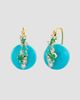 Sydney Evan Women's Cocktail 14K Yellow Gold Turquoise, Emerald & 0.31 TCW Diamond Drop Earrings - 1