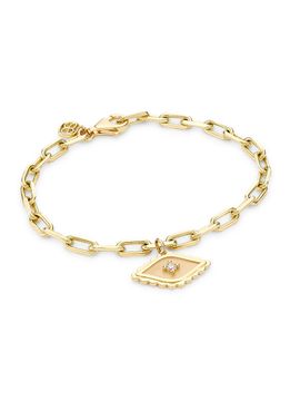 Sydney Evan Women's Large Evil Eye 14K Gold & 0.066 TCW Diamond Charm Bracelet