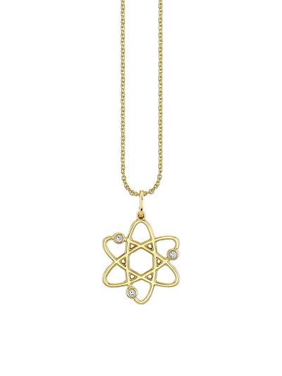 Sydney Evan Women's Sunset Observatory 14K Yellow Gold & 0.03 TCW Diamond Atom Pendant Necklace