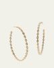 Sydney Evan Yellow Gold Large Marquise Evil Eye Diamond Hoop Earrings - 1