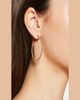 Sydney Evan Yellow Gold Large Marquise Evil Eye Diamond Hoop Earrings - 2