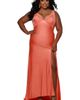 Sydney's Closet Sydney's Closet Fitted Empire Waist V-Neck Plus Size Gown - 1