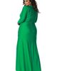 Sydney's Closet Sydney's Closet Fitted Long Sleeve V-Neck Ruched Plus Size Gown - 2