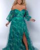 Sydney's Closet Sydney's Closet Floral Strapless Sweetheart Neckline Plus Size A-Line Gown - 1