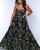Sydney's Closet Sydney's Closet Floral Sweetheart Neckline Plus Size A-Line Gown - 1