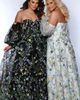 Sydney's Closet Sydney's Closet Floral Sweetheart Neckline Plus Size A-Line Gown - 3