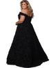 Sydney's Closet Sydney's Closet Off-The-Shoudler A-Line Plus Size Evening Gown - 1