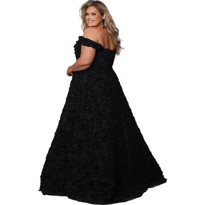 Sydney's Closet Sydney's Closet Off-The-Shoudler A-Line Plus Size Evening Gown