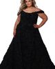 Sydney's Closet Sydney's Closet Off-The-Shoudler A-Line Plus Size Evening Gown - 2