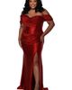 Sydney's Closet Sydney's Closet Off the Shoulder Fitted Plus Size Evening Gown - 3