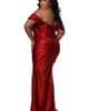Sydney's Closet Sydney's Closet Off the Shoulder Fitted Plus Size Evening Gown - 4