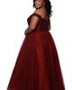 Sydney's Closet Sydney's Closet Off the Shoulder V-Neckline Plus Size Ballgown - 1
