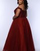 Sydney's Closet Sydney's Closet Off the Shoulder V-Neckline Plus Size Ballgown - 2