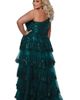 Sydney's Closet Sydney's Closet One-Shoulder Tiered Plus Size A-Line Gown - 2