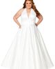 Sydney's Closet Sydney's Closet Plus Size Halter Wedding Dress - 1