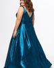 Sydney's Closet Sydney's Closet Plus Size Metallic A-Line Prom Dress with Pockets - 2