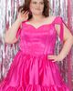 Sydney's Closet Sydney's Closet Plus Size Satin Corset Homecoming Dress with Ruffle - 4
