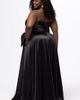 Sydney's Closet Sydney's Closet Satin A-Line Curvy Formal Dress with Detachable Bow - 2