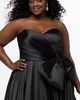 Sydney's Closet Sydney's Closet Satin A-Line Curvy Formal Dress with Detachable Bow - 3