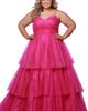 Sydney's Closet Sydney's Closet Spaghetti Strap Teired Plus Size Ballgown - 2