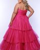 Sydney's Closet Sydney's Closet Spaghetti Strap Teired Plus Size Ballgown - 4