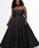 Sydney's Closet Sydney's Closet Strapless Brocade Plus Size Ball Gown - 1