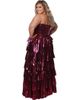 Sydney's Closet Sydney's Closet Strapless Sweetheart Neckline Tiered Plus Size Gown - 1