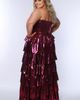 Sydney's Closet Sydney's Closet Strapless Sweetheart Neckline Tiered Plus Size Gown - 4