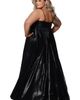 Sydney's Closet Sydney's Closet Sweetheart Neckline Empire Waistline Plus Size Metallic Gown - 1