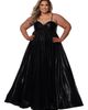 Sydney's Closet Sydney's Closet Sweetheart Neckline Empire Waistline Plus Size Metallic Gown - 3