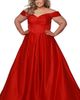 Sydney's Closet Sydney's Closet Sweetheart Neckline Off the Shoulder Plus Size A-line Gown - 1