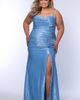 Sydney's Closet Sydney's Closet Sweetheart Neckline Ruched Slim Fitted Plus Size Gown - 3