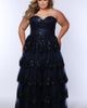 Sydney's Closet Sydney's Closet Sweetheart Neckline Tiered Plus Size A-Line Gown - 1