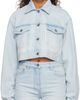 System System Blue Cropped Denim Jacket - 1