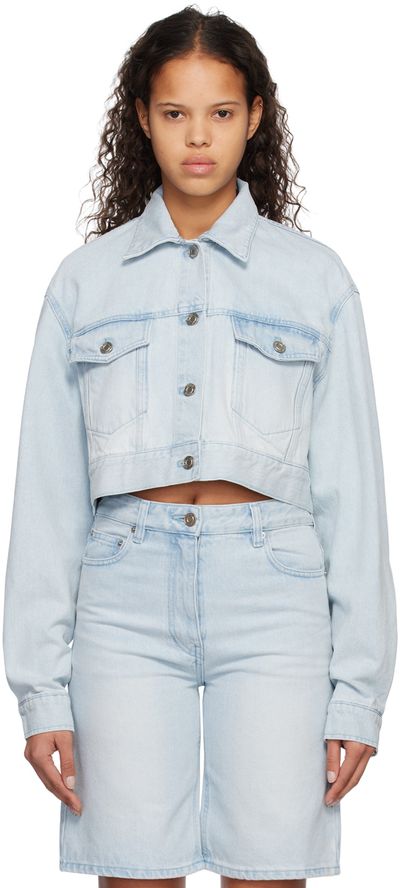 System System Blue Cropped Denim Jacket