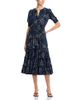 T Tahari T Tahari Elbow Sleeve Button Down Airflow Fit and Flare Dress - 1