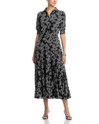 T Tahari T Tahari Elbow Sleeve Midi Dress