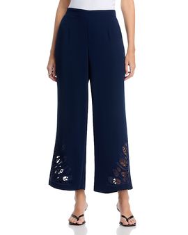 T Tahari T Tahari Embroidered Pull On Pants