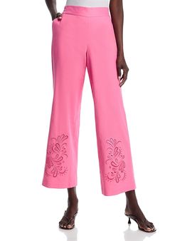 T Tahari T Tahari Embroidery Detail Pull On Pants