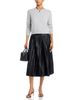 T Tahari T Tahari Faux Leather Pleated Midi Skirt - 2