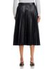 T Tahari T Tahari Faux Leather Pleated Midi Skirt - 3