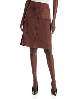 T Tahari T Tahari Faux Suede Patch Pocket Skirt