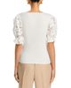 T Tahari T Tahari Lace Puff Sleeve Top - 3