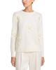 T Tahari T Tahari Long Sleeved Fuzze Flowers Crewneck Pullover Sweater - 1