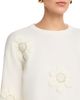 T Tahari T Tahari Long Sleeved Fuzze Flowers Crewneck Pullover Sweater - 4
