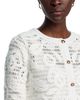 T Tahari T Tahari Novelty Crochet Button Front Crewneck Cardigan - 4