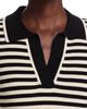 T Tahari T Tahari Open Polo Collar Stripe Sweater - 4