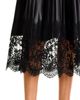 T Tahari T Tahari Pleated Faux Leather & Lace Midi Skirt - 5